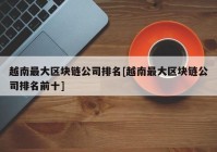 越南最大区块链公司排名[越南最大区块链公司排名前十]