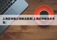 上海区块链公司概念股票[上海区块链技术开发]