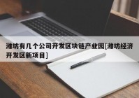 潍坊有几个公司开发区块链产业园[潍坊经济开发区新项目]